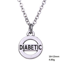 Load image into Gallery viewer, DIABETIC Round Sliver Choker Necklace